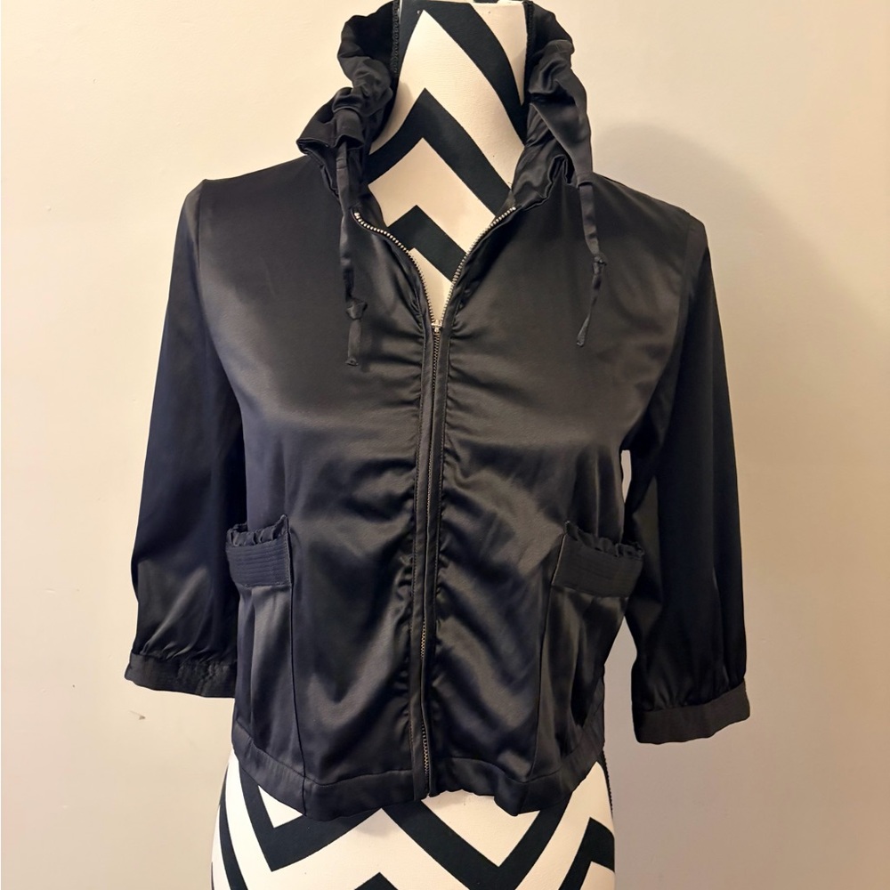 Elle Black Satin Jacket
